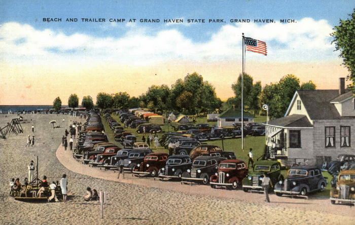 Grand Haven State Park - OLD POSTCARD (newer photo)